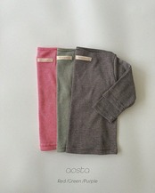 韓国子供服 / 26Autumn / Aosta / ボートネックTシャツ / 秋服 *S~XXL*