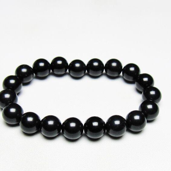 ブラックシリカ ブレスレット 11mm 一点物 メール便可 [M便 1/10] 111-39526