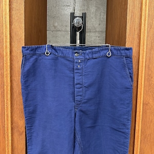 FRENCH VINTAGE BLUE MOLESKIN COTTON PANT ⑧