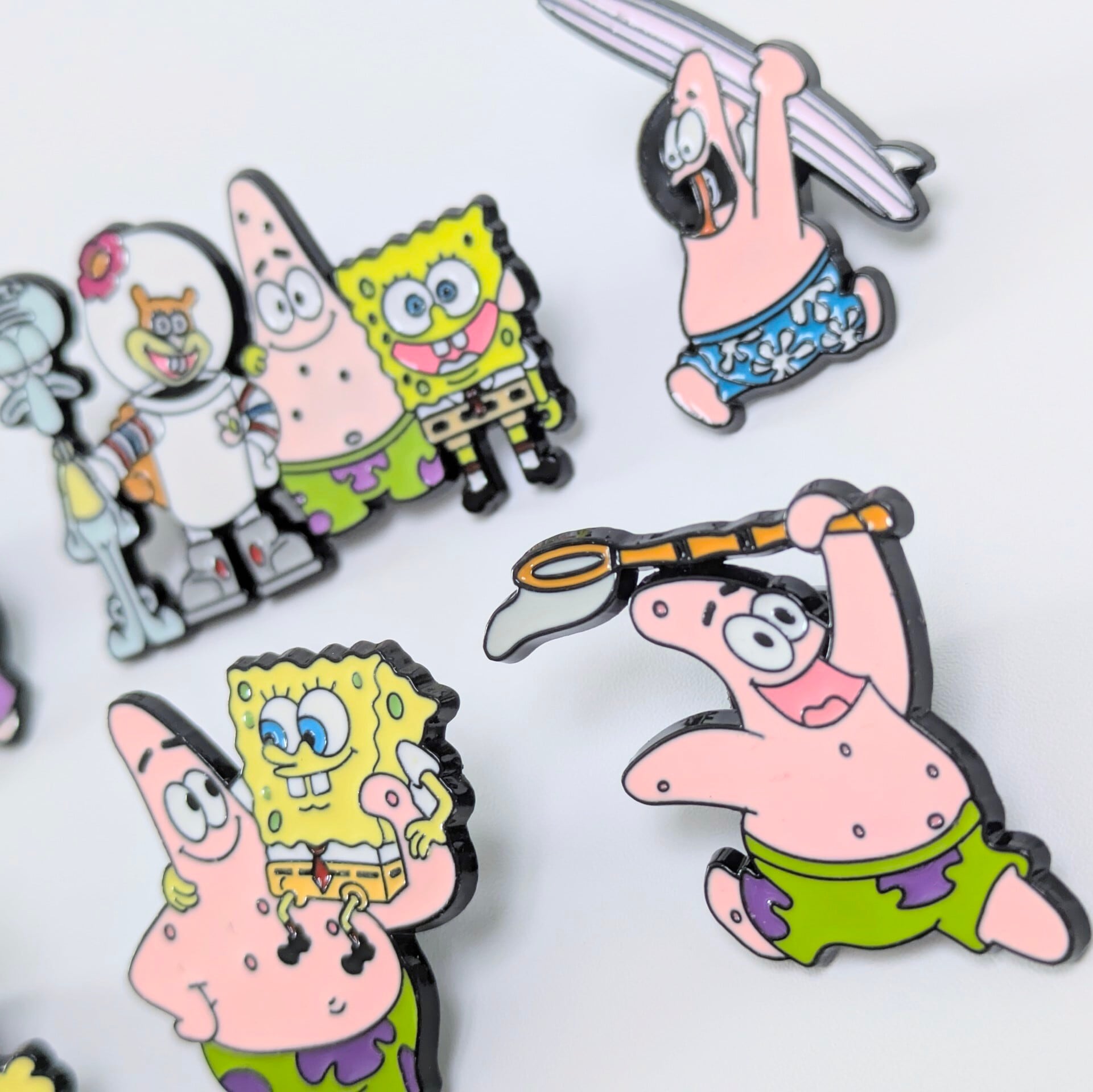 ♧送料無料！ ★ピンズ PINS★ピンバッジ 【 SpongeBob SquarePants（スポンジボブ）】ピンズ 7Pセット / ピンバッジ / PINS〚アメリカン雑貨 アメトイ〛