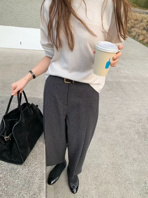 (予約) LIFFEY / Culotte wool pants 2color