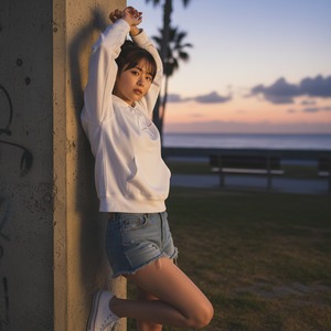 INTO THE DEEP BLUE-プルオーバーパーカー(ホワイト)