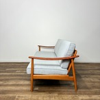 ACTUS H.W.F SOFA アクタス 二人掛けソファ RANK５WAVE GREY グレー ファブリック カバーリング【中古】【350サイズ】