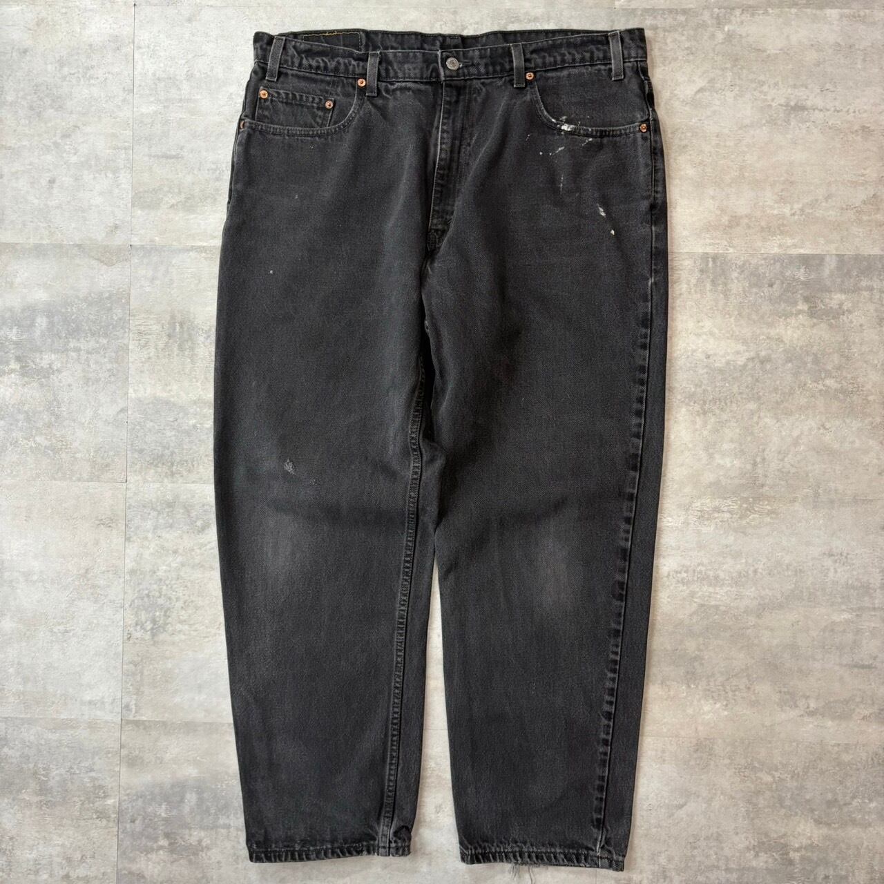 《実寸w38l28》levis 550 90s usa製 ブラックデニム バギー No.1298
