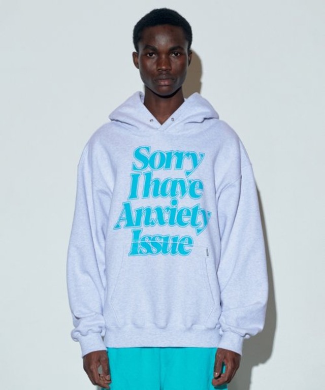 [SCULPTOR] Social Anxiety Hoodie White Melange