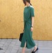 ワンピース レディース 上品マキシワンピース 春夏 半袖 ワンピース Tシャツ きれいめ 着痩せ 通勤 膝丈 大きいサイズ 無地 膝丈 お出かけ オシャレ シンプルデザイン ツイストギャザー 薄手