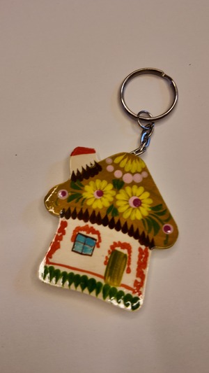 ペトリキフカの家　キーホルダー（Khomenko）