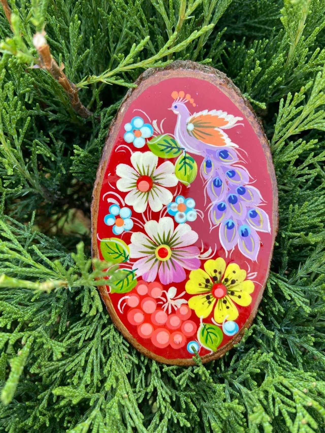 ペトリキフカ塗りのマグネット ペトリキウカ村（Khomenko製作） - 3