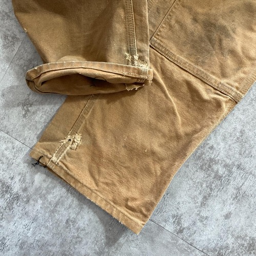 00s USA製 ブラウン ダブルニー Carhartt B01 詳細写真10