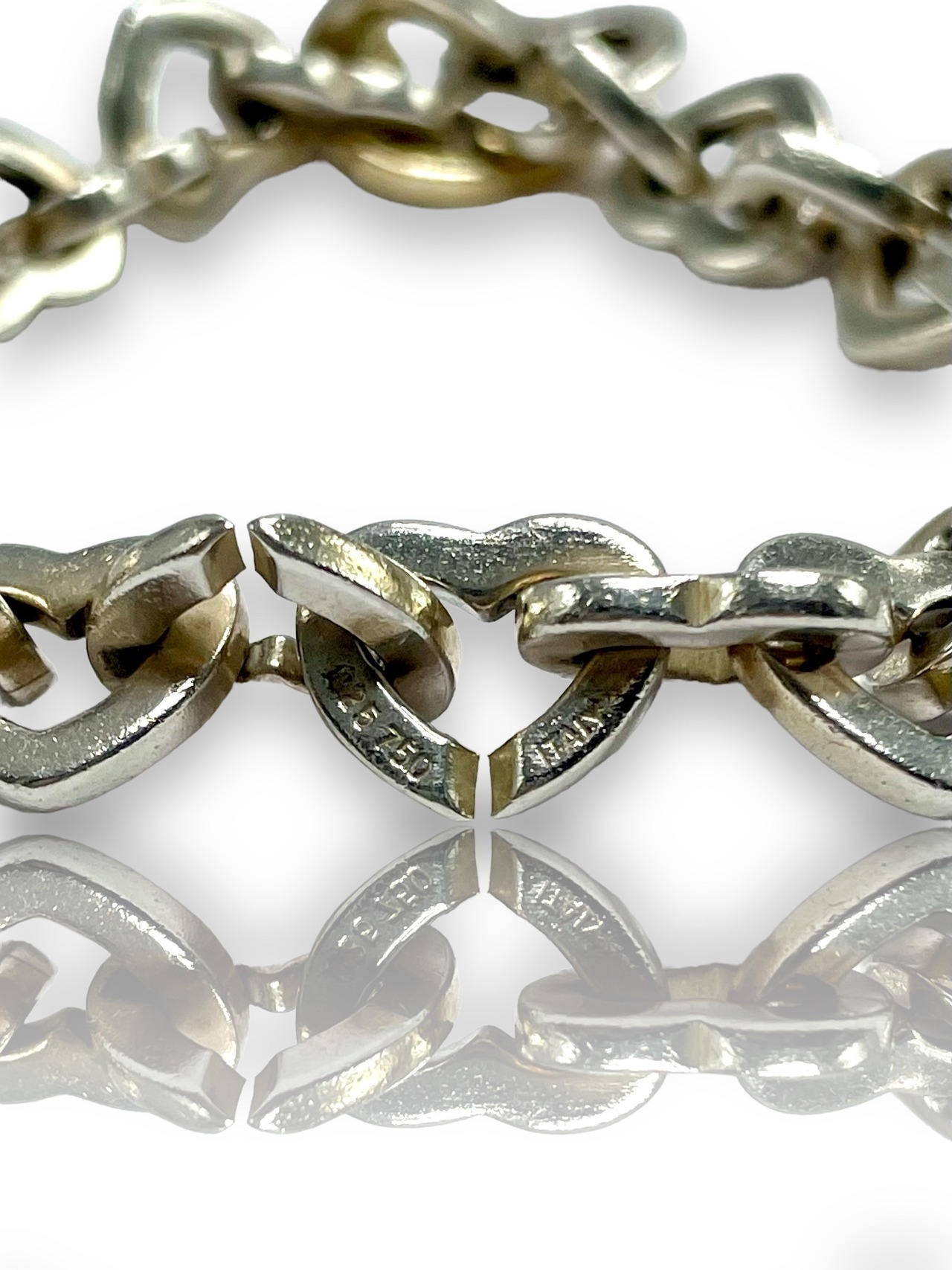 Tiffany&Co. ハートリンクブレスレット SV925×K18