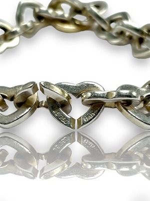 Tiffany&Co. ハートリンクブレスレット SV925×K18