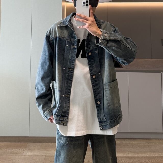 アンクレイヴ　Gジャンデニムセットアップ 予約販売】メンズ セットアップ メンズ デニム カジュアル ウォッシュ