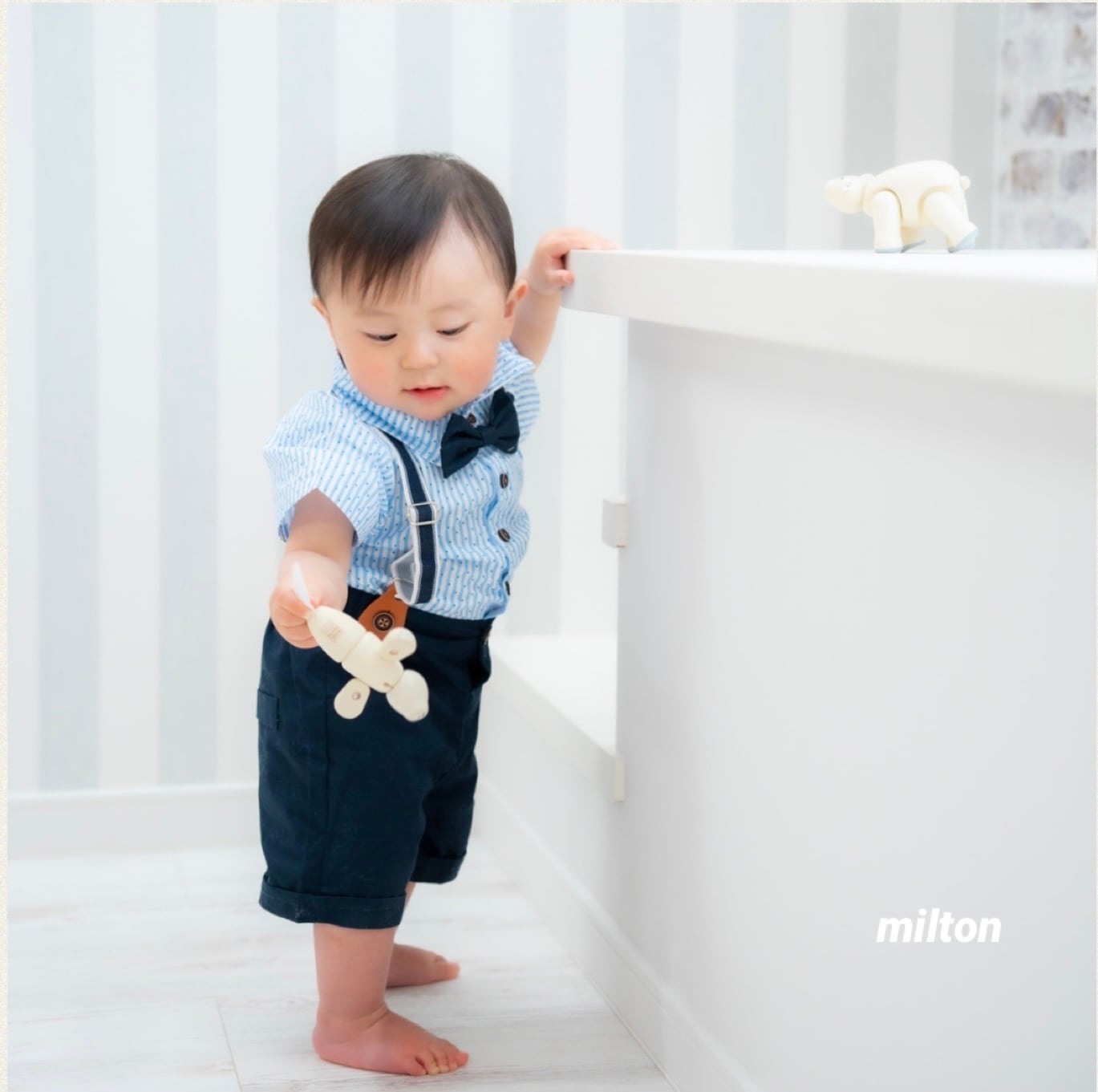 ブルードットロンパーススーツ】66 73 80 90 cm 0歳 6ヶ月 1歳 2歳 3歳