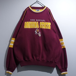 90s "Lee" Bordeaux SUN DEVILS Team Embroidered Design Sweat
