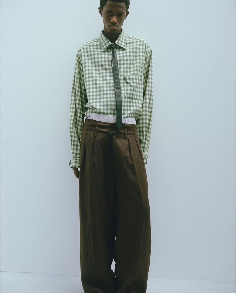 25SS】 ANCELLM C/R CHECK OVER SHIRT (GREEN) ANC-SH55 | IAAAM