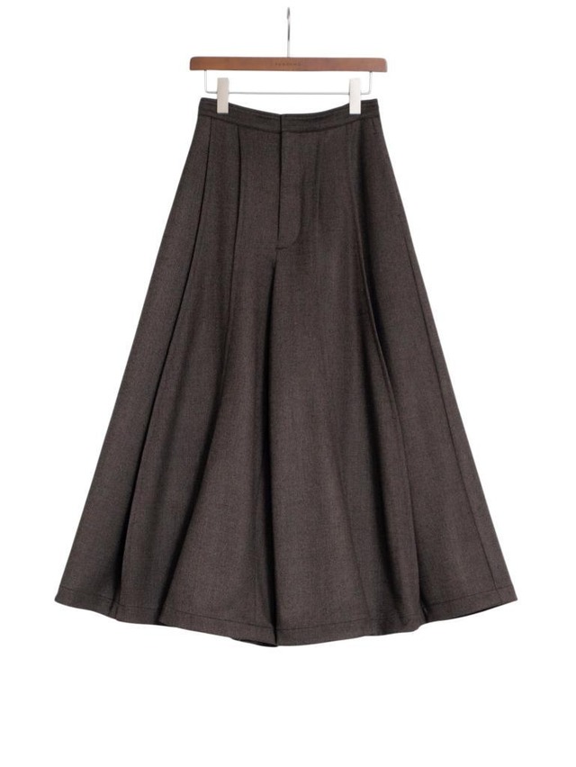 PANO-PT-037 ∫ ALMA TWEED FLARE PANTS_BROWN