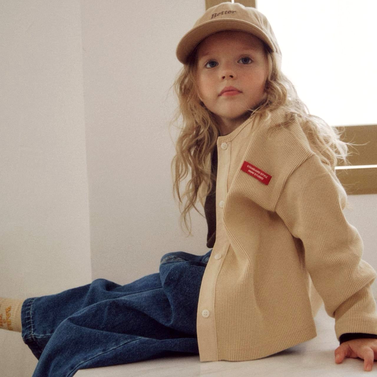 «Sold out»«ジュニアサイズあり» By MiMi ワッフルカーディガン 2colors