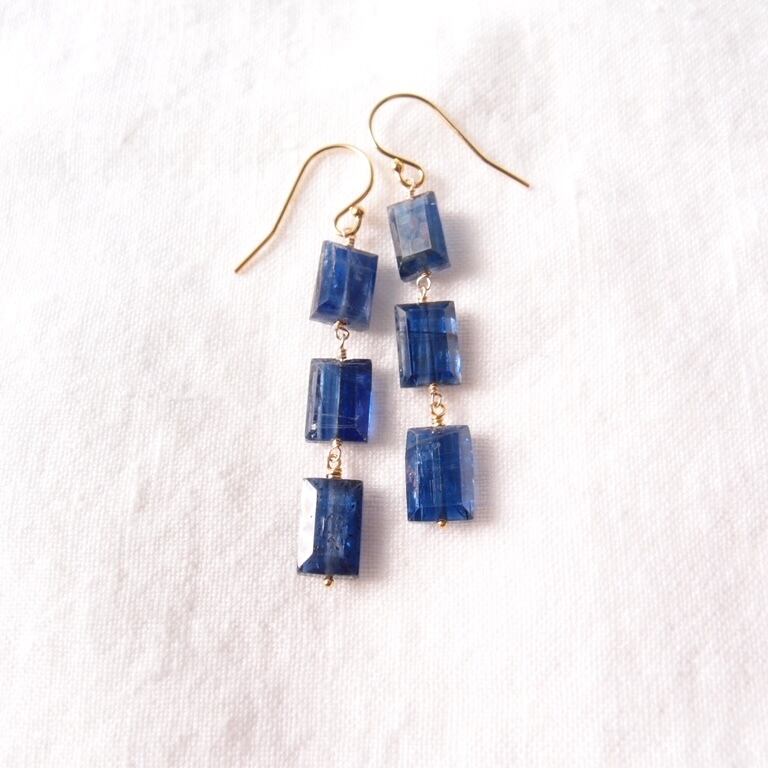 再入荷【K14gf】Royal Blue Kyanite Earrings／ロイヤルブルーカイヤ