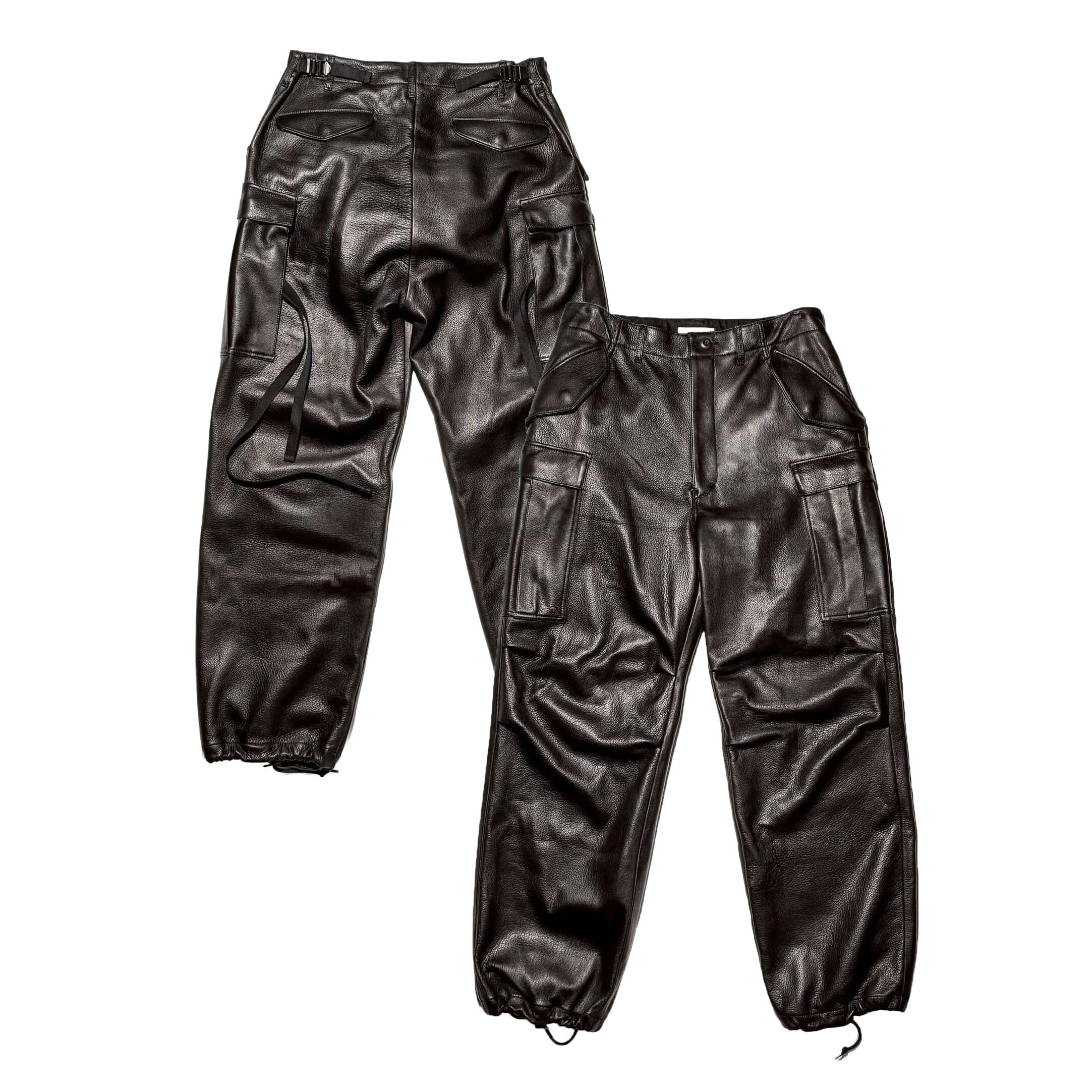 2026SS MOSSIR Panther モシール パンサー レザーカーゴパンツ（Black