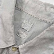 120% Lino リノ 半袖 リネン シャツ サイズ M /麻100%/メンズ/ライトグレー系/Regular Fit/薄手/ポケット付き