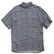 【00s】VAN HEUSEN レーヨン 半袖シャツ アロハ メンズ M 水色/BLUE マルチカラー 総柄 幾何学柄 アート柄 VINTAGE