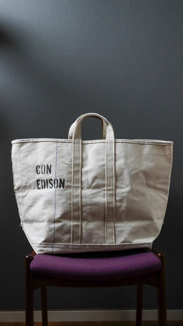 【DEADSTOCK / 1950s】CON EDISON社 キャンバス ツールバッグ 《デッドストック トート ヴィンテージ NOS》