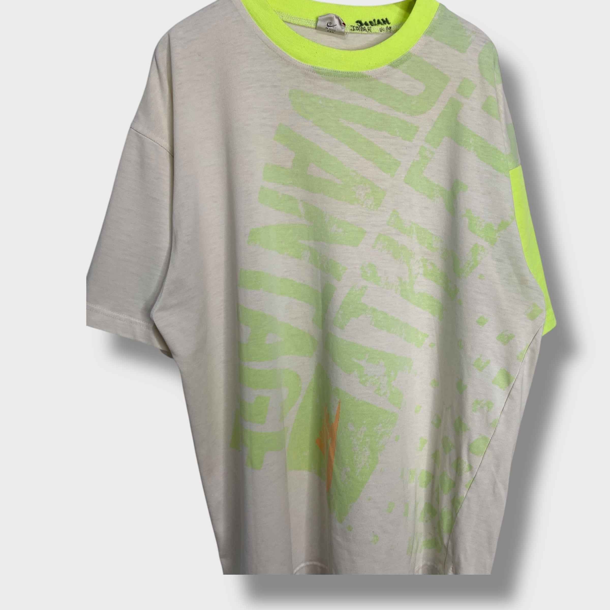 90s NIKE 銀タグ 大判プリントTシャツ ナイキ 蛍光カラー XL | 古着屋 Uan