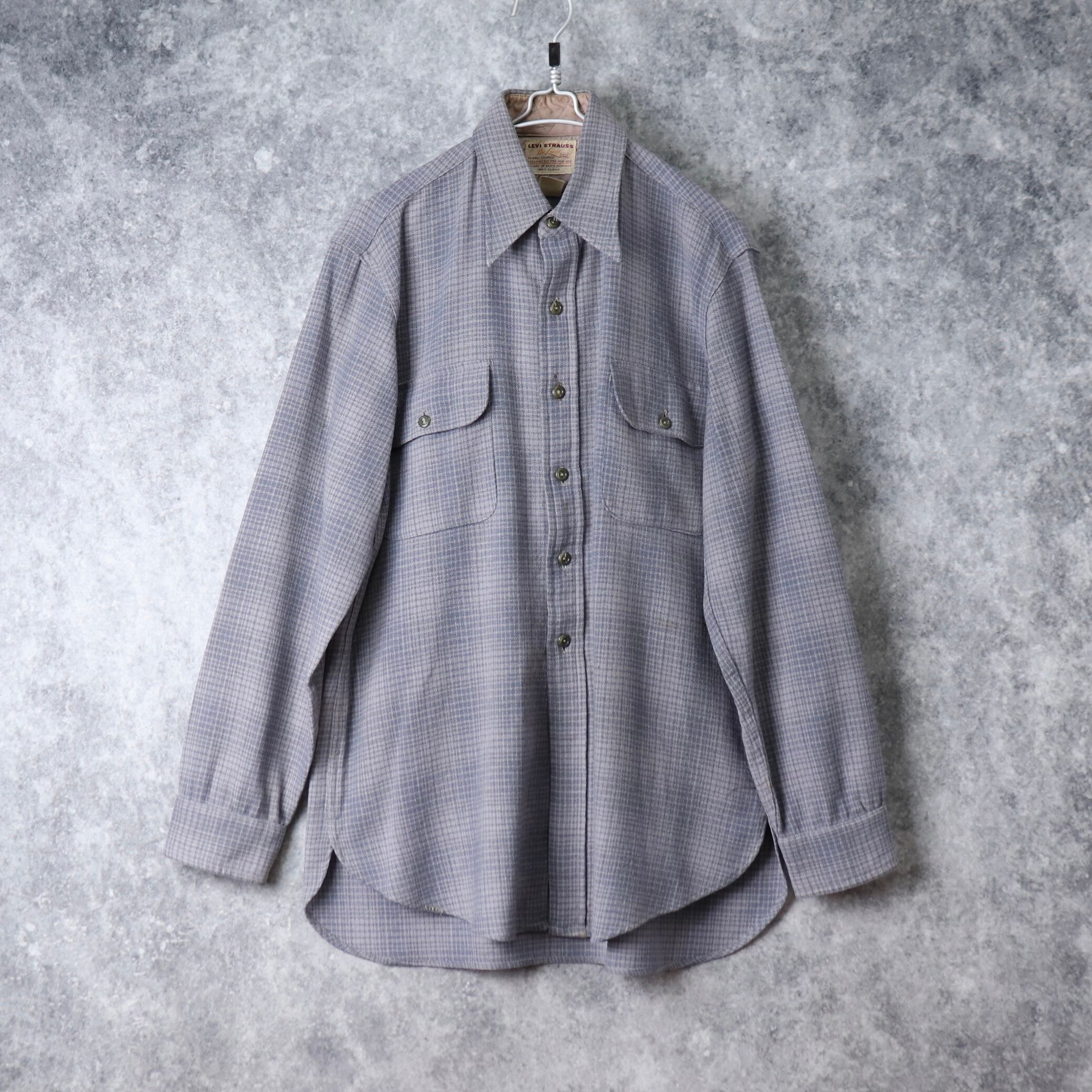 1940s～50s　Levi's DeLuxe　L/S Wool Shirts　B729 | ROGER'S used clothing -  ロジャース - powered by BASE