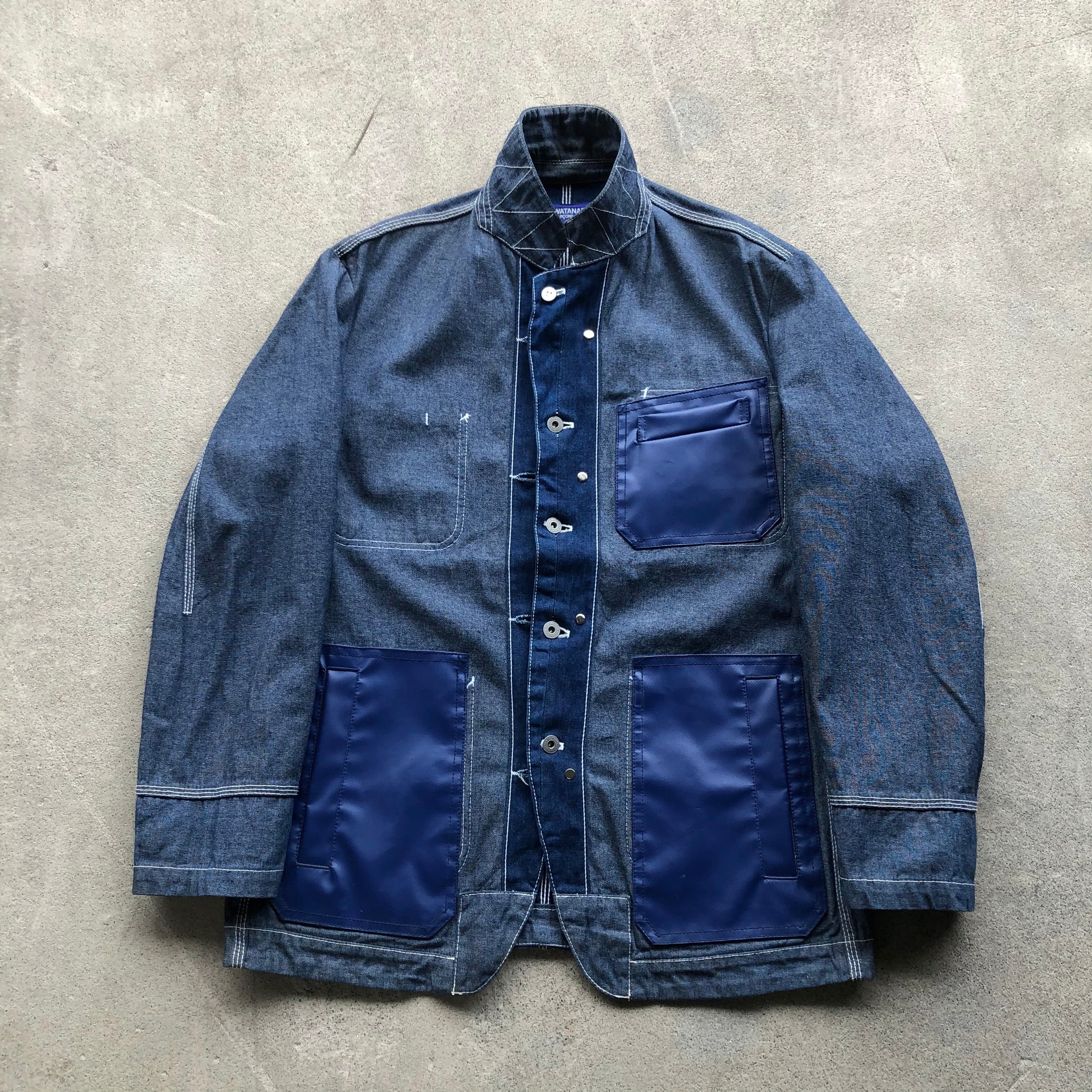 COMME des GARCONS JUNYAWATANABE MAN コムデギャルソン POINTER ポインター リバーシブル レザー切替 デニム  カバーオール ジャケット S | MasaHero powered by BASE