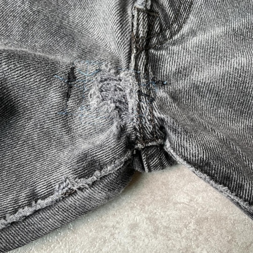 襤褸 ブラックデニム リーバイス 501【W31 L32】 levi's 詳細写真7
