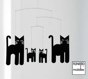 デンマーク　 モビール　キャッツ　Flensted Mobiles　黒猫