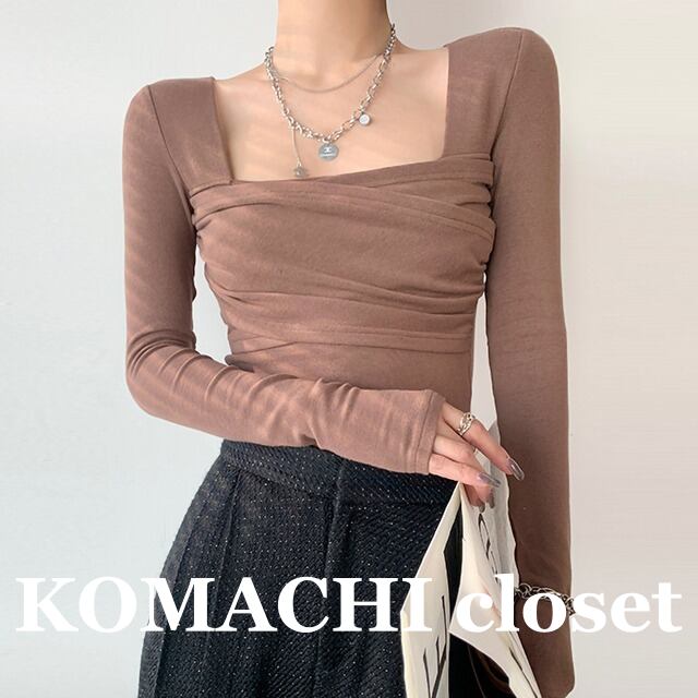 【送料無料】 スクエアネックカットソー スクエアネックトップス 韓国 レディース オルチャン 白 黒 タイト スリム Tシャツ 長袖 インナー かわいい 可愛い キュート 大人可愛い 大人女子 シンプル きれいめ カジュアル 大人 気品 上品 おしゃれ お洒落 こなれ感 セクシー クール エレガント フェミニン 10代 20代 30代 40代 女子会 デート ショッピング 普段使い デイリー トレンド スタイル 細見え スタイルアップ インスタ映え イベント パーティー 主役級 個性的