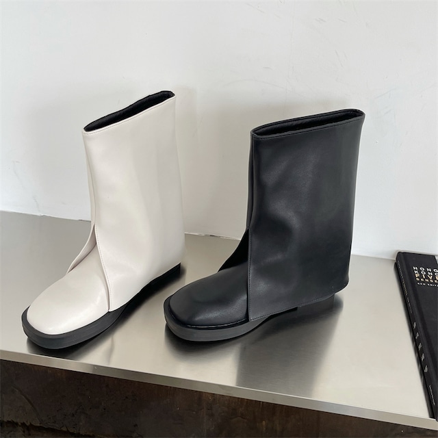 Lap design short boots＊S-436