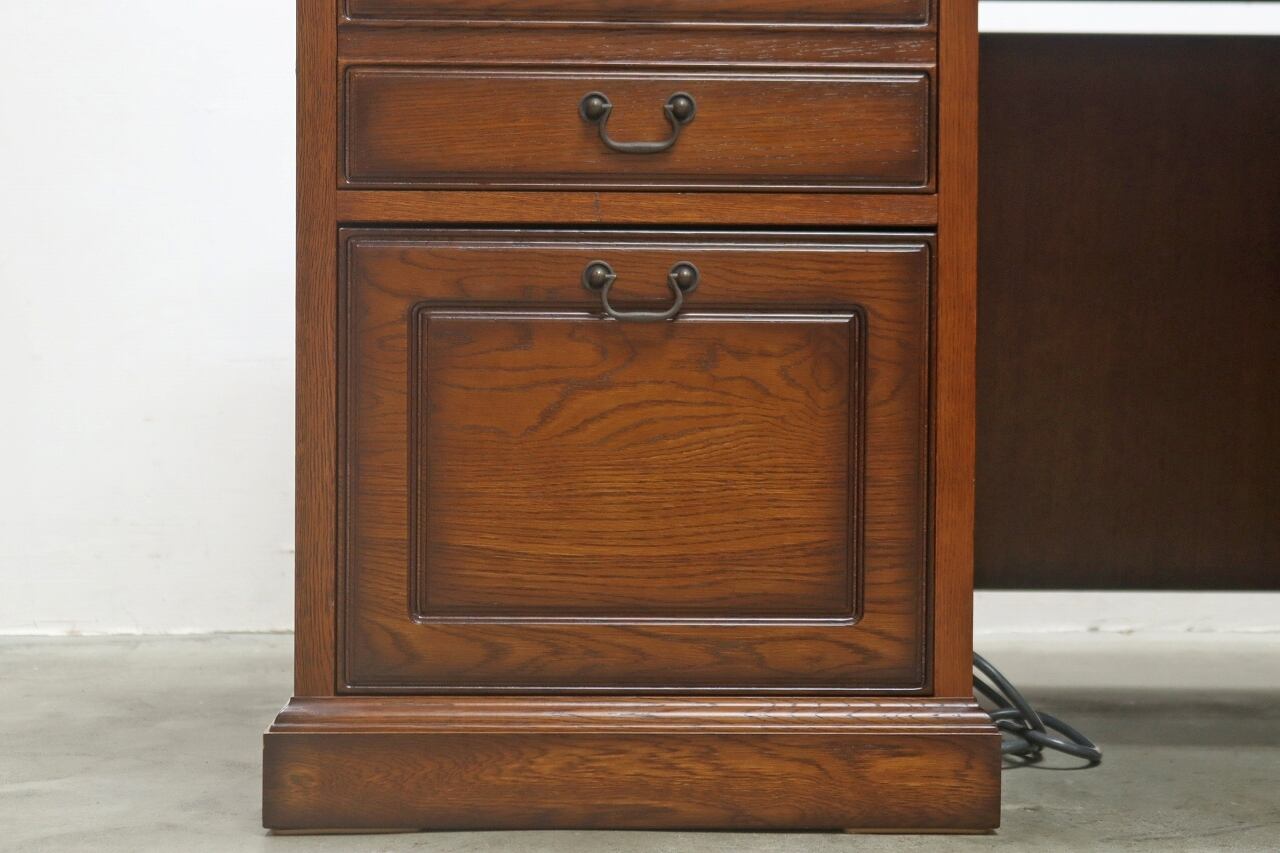 上坂木材 ブルックス クラシカル 両袖デスク 机 書斎 PC オーク 作業台 上坂木材 ブルックス クラシカル 両袖デスク 机 書斎 PC オーク