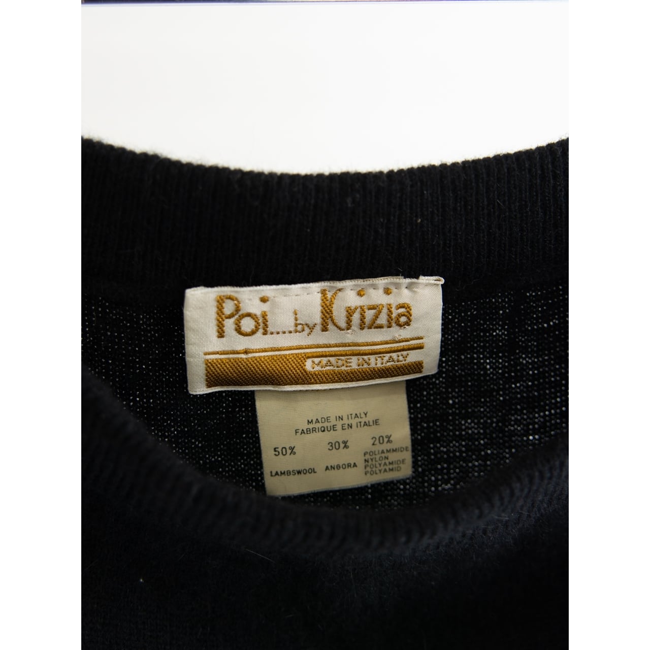 Poi by Krizia】Made in Italy Lambswool-Angora-Nylon Knit Skirt