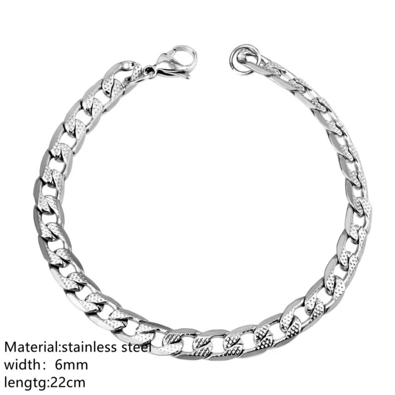 喜平 シンプル キューバリングチェーン カジュアル ブレスレット【0033】