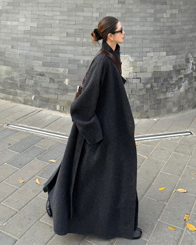 オーバーサイズダブルロングコート　A25287