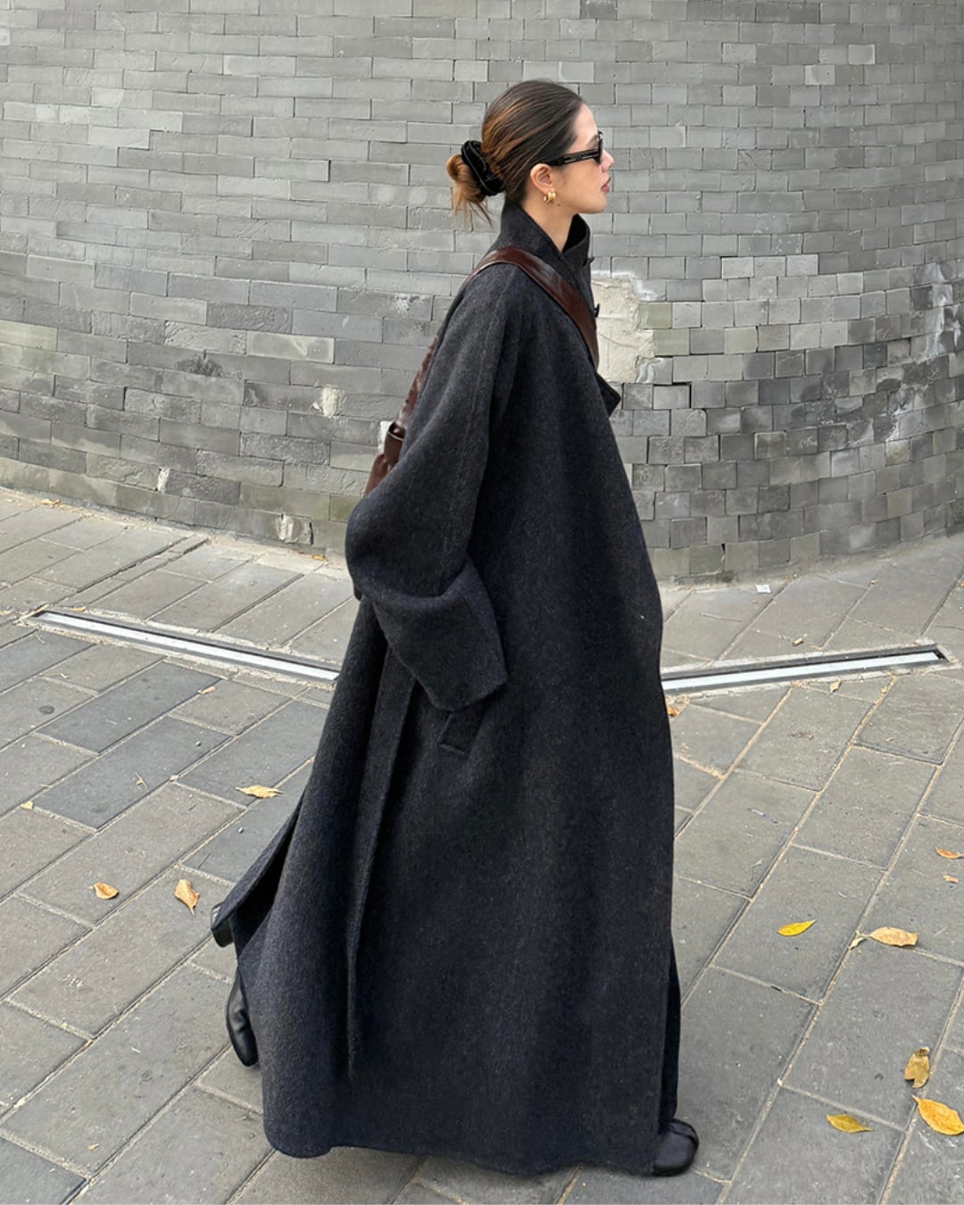 オーバーサイズダブルロングコート A25287