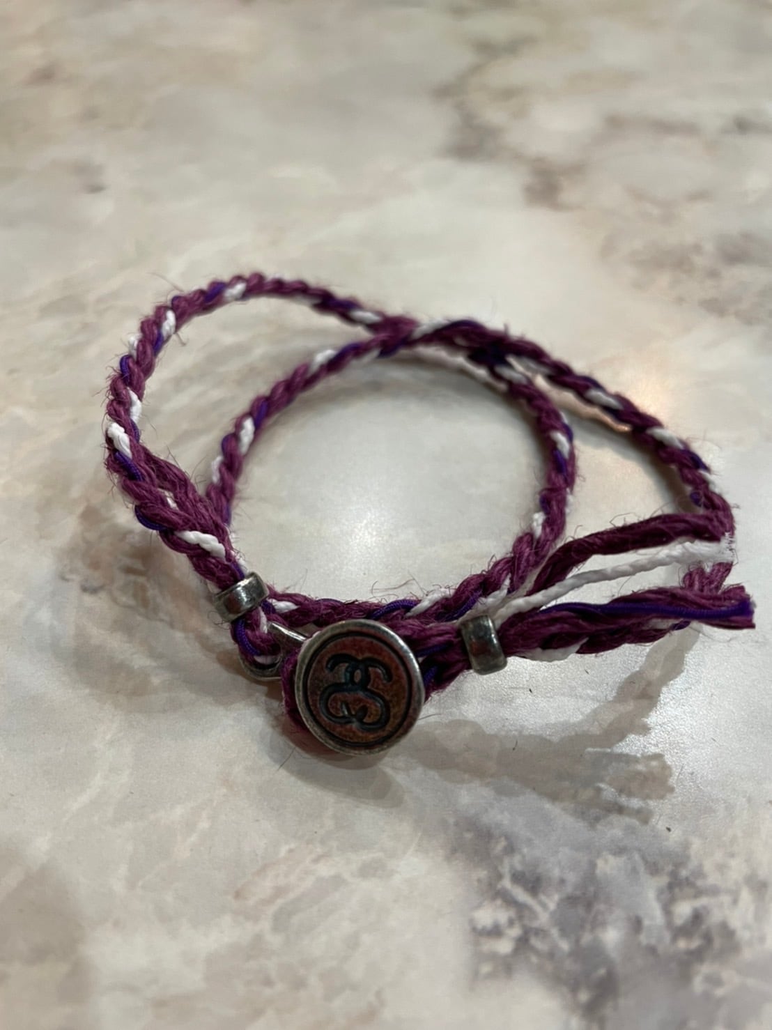 00s OLD STUSSY×JAM HOME MADE/Bracelet/ブレスレット/パープル