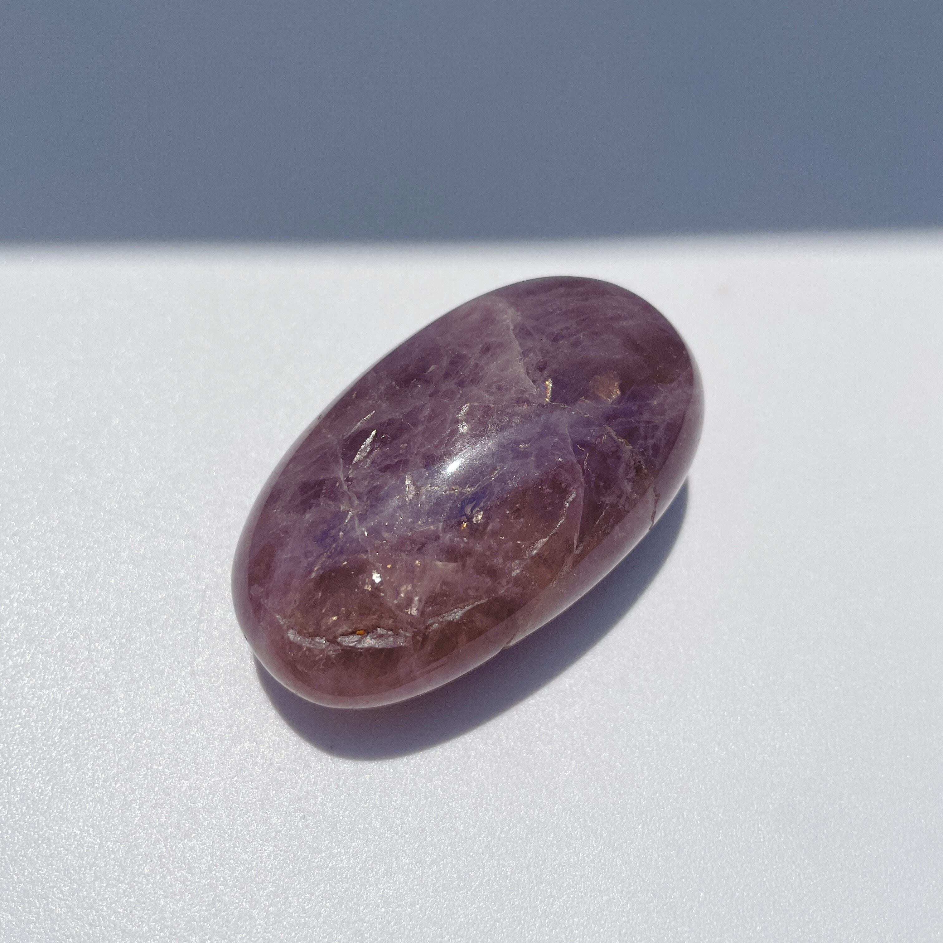 パープルローズクォーツ パームストーン01◇Purple Rose Quartz