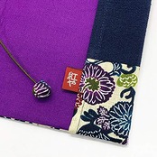 くば笠屋 ブックカバー 文庫本サイズ A6サイズ しおり付き 沖縄 お土産 紅型ブックカバー 半パープル 雑貨