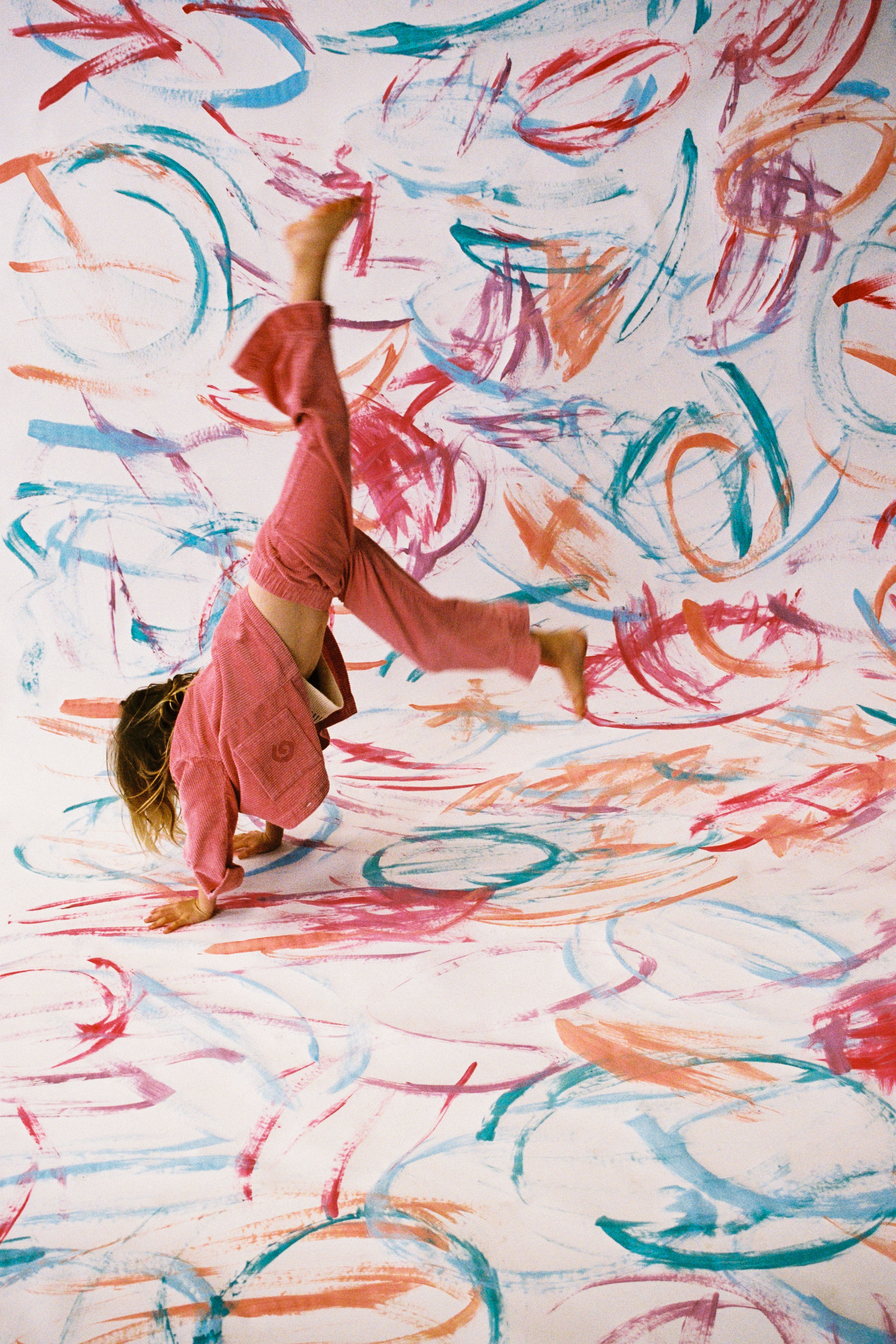 【即納/送料無料】Grown /Organic Cord Frill Pant - Sorbet