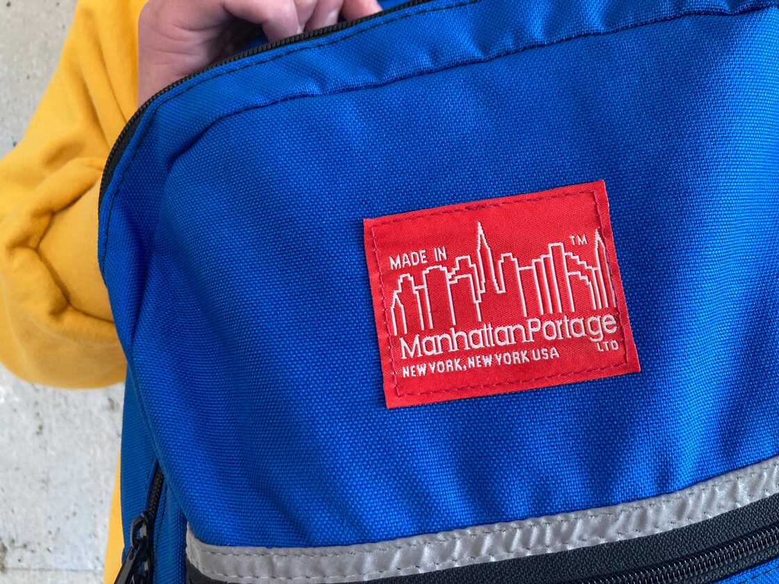 90s Manhattan Portage sling bag made in USA 1990年代 ブルー 