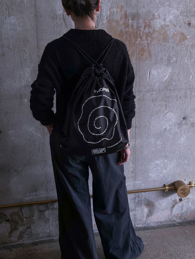 "Grand Tour" × 333 Drawstring bag（BLACK）