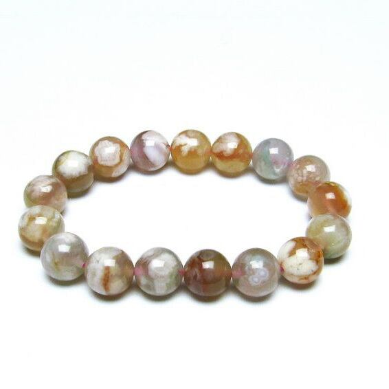 チェリーブロッサムアゲート ブレスレット 桜瑪瑙 12mm [M便 1/10] 111-26374