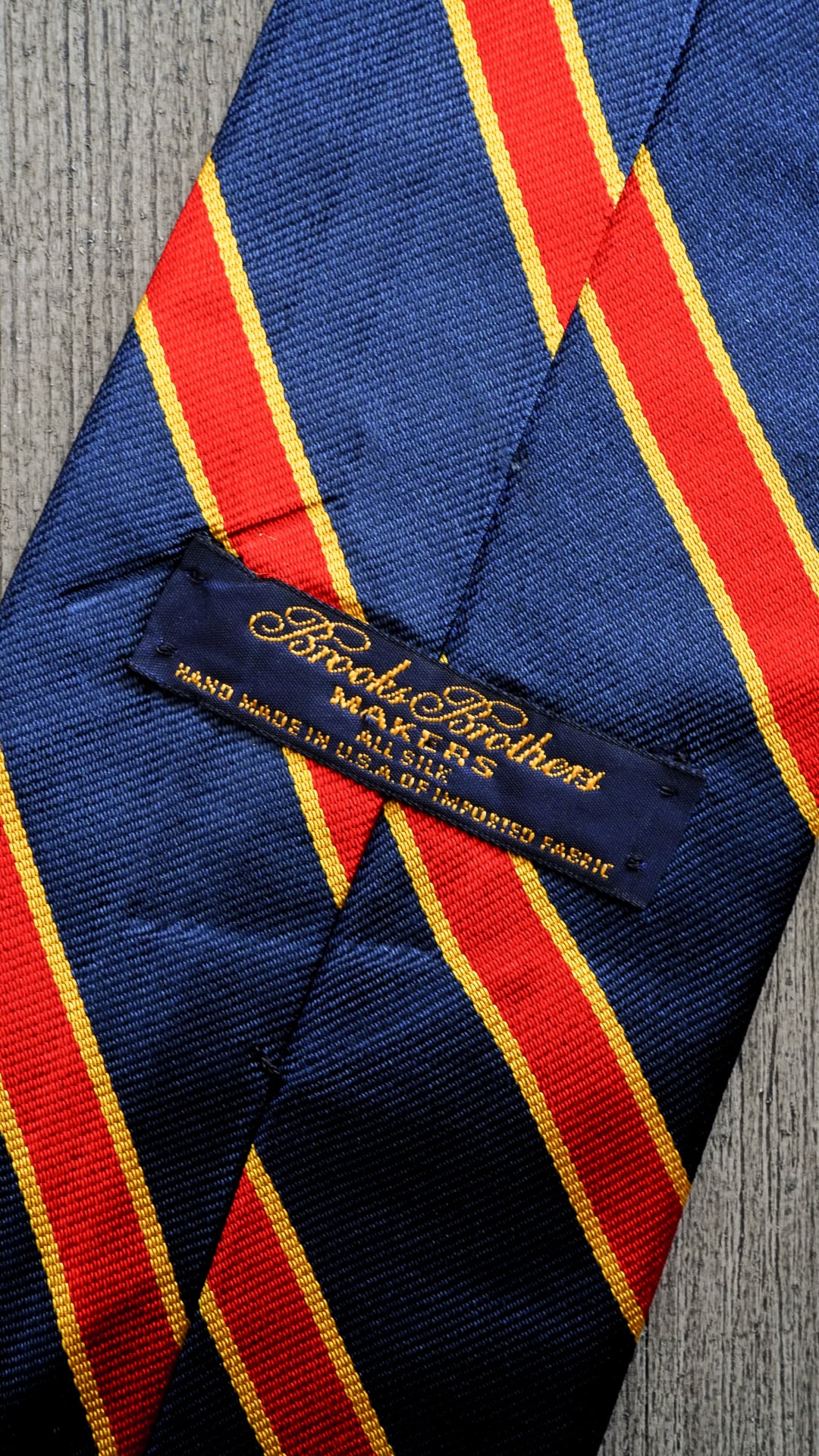 【USA製】Brooks Brothers／レジメンタル／ヴィンテージ／80's 1960s】BROOKS BROTHERS ブルックスブラザーズ レップタイ 《黒タグ
