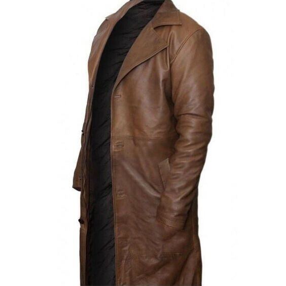 羊革ロングトレンチコートメンズ Sheep Leather Long Trench Coat