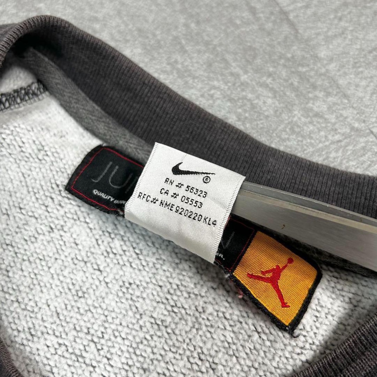 【希少】ナイキ スウェット 90s 白タグ ジャンプマン 刺繍 アーム極太 美品