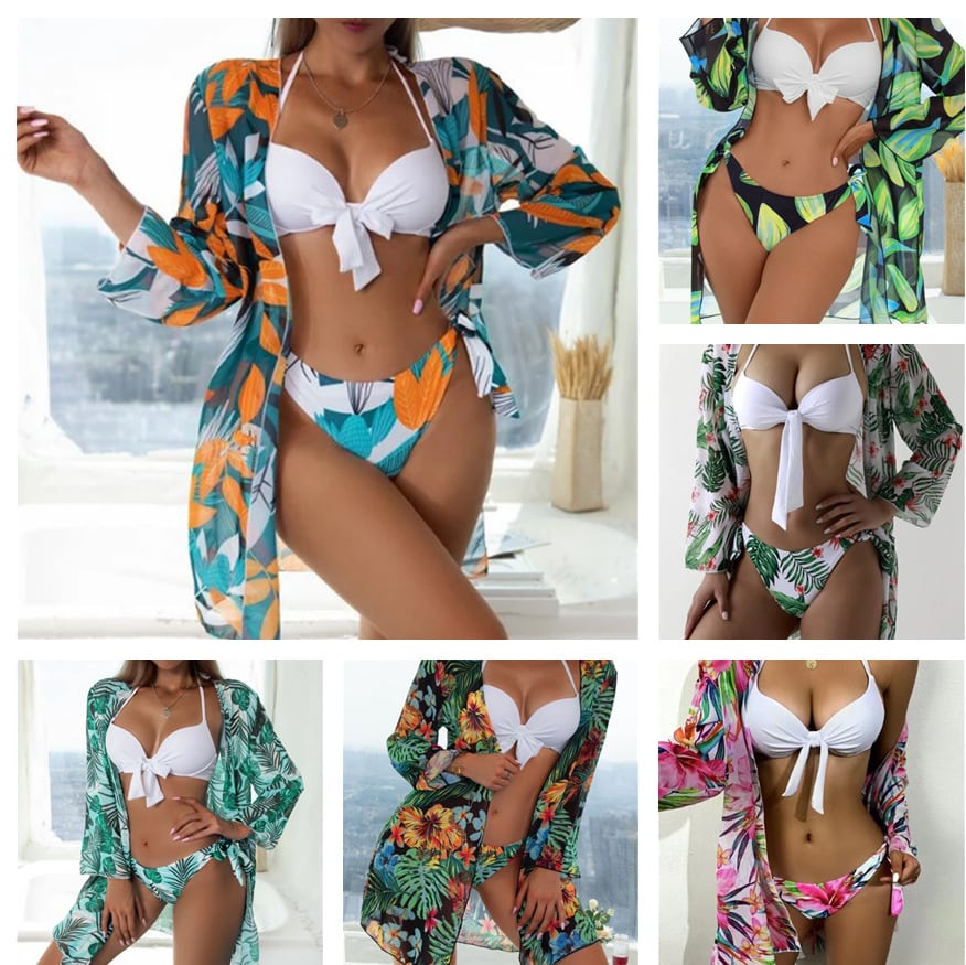 水着 レディース 体型カバー タンキニ セパレート水着 ビキニ 3点