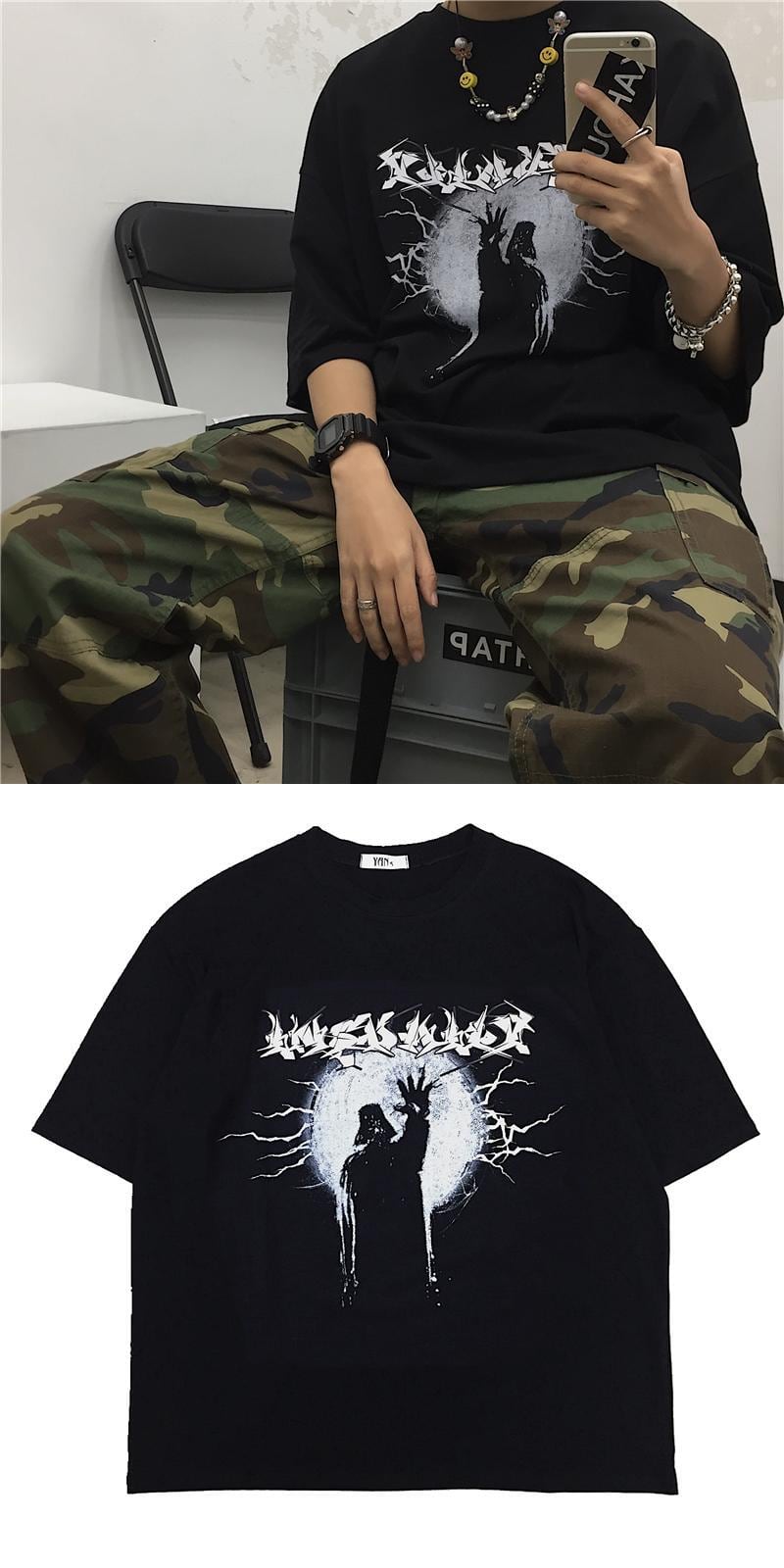 送料無料】KOREA サマーダークルーズTシャツ レディース 夏物 ✭韓国
